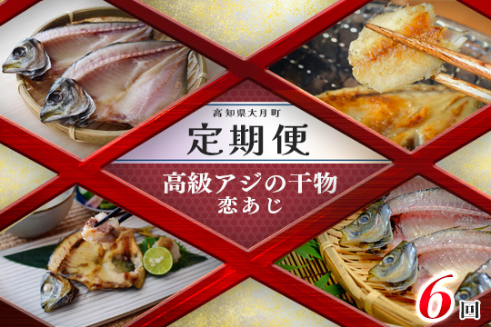 【定期便 6回】高級アジの干物「恋あじ」