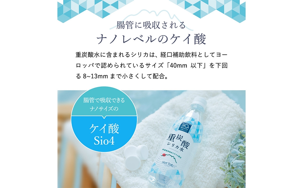 ケイ素（シリカ）配合 重炭酸シリカ水 500ml×24本入り 計72本