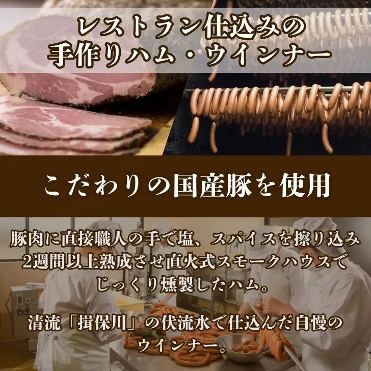 J1　手作り 宍粟ハム の 詰め合わせ 【  ウィンナー ベーコン スパイス ハム 冷凍 セット ギフト 贈り物 のし 熨 斗お中元 御中元】
