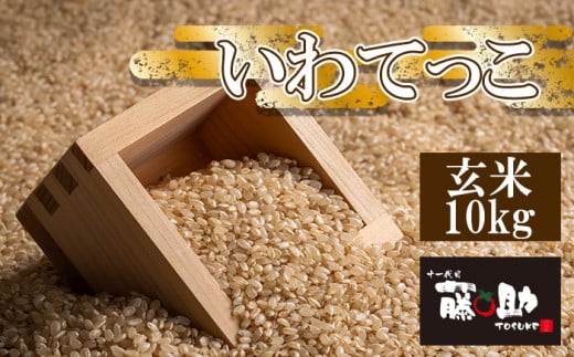 【令和7年産】 いわてっこ 玄米 10kg ／ 十一代目藤助 こめ 米 コメ お米 おこめ ご飯 ごはん 御飯 げんまい おにぎり お弁当 弁当 仕送り お取り寄せ 産地直送 農家直送 単一原料米 国産 国産米 岩手県産米 東北 岩手県産 八幡平市産 数量限定 おすすめ オススメ おいしい 美味しい