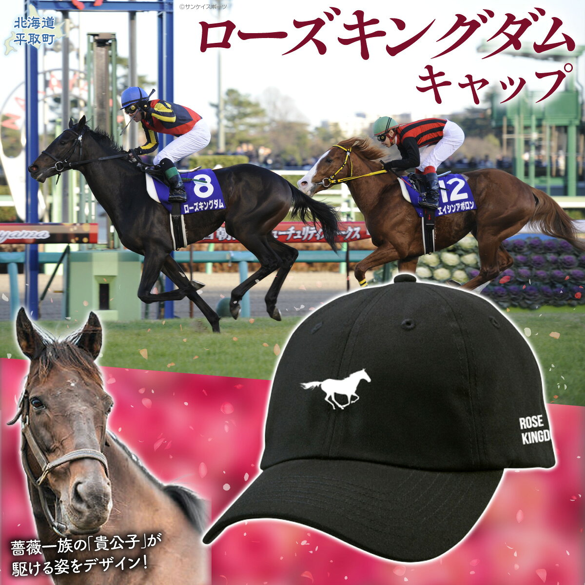 【ふるさと納税】【ローズキングダム】キャップ 【ふるさと納税 人気 おすすめ ランキング 馬 競馬 競走馬 引退馬 ローズキングダム 帽子 ぼうし キャップ 日高 北海道 平取町 送料無料】 BRTV253