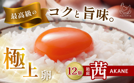 贅沢な旨み! 美味しく 食べて 社会貢献 箱庭たまごの「箱庭茜」 12個 真岡市 栃木県
