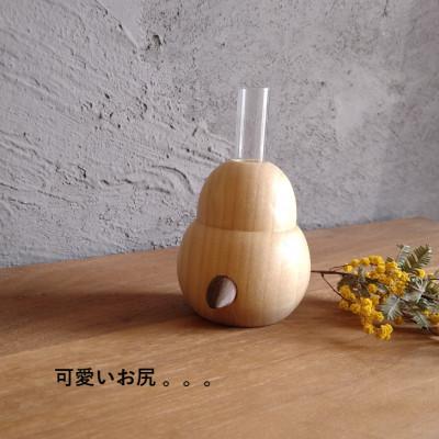 ふるさと納税 伊予市 インテリア 天然木 シマエナガの一輪挿し |  | 02