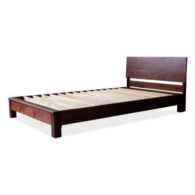 ふるさと納税 旭川市 旭川家具 MUKU工房オリジナル ムク ベッド セミダブル ウォールナット_03227 |  | 01