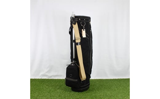 【限定カラー】木の庄帆布 ゴルフバッグ KH-CPB01W カートバッグ 木のマーク/パイプキャディバッグ(ブラック) / KinoshoTRANSIT キャディバッグ ゴルフ用品 軽量 帆布製 メンズ レディース キャディーバッグ 黒色【2024年モデル】