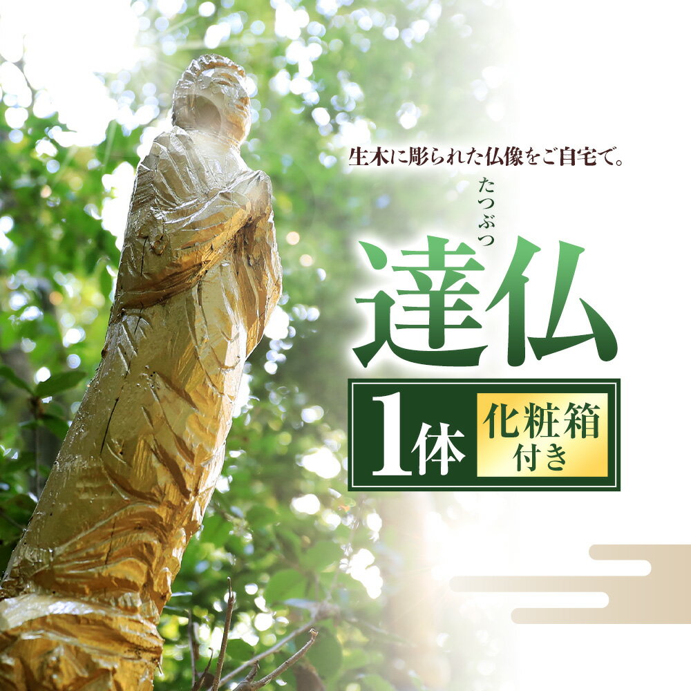 【ふるさと納税】達仏 1体 化粧箱 付き《30日以内に出荷予定(土日祝を除く)》熊本県 葦北郡 津奈木町 つなぎ美術館 置物 現代アート 西野達 アート 仏 仏像 木彫 彫刻 仏教 インテリア 雑貨 置物 現代美術 木製 工芸品 美術
