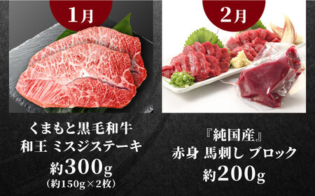 先行予約6回定期便 合志市ひとりじめ定期便 馬刺し果物AYZZ008