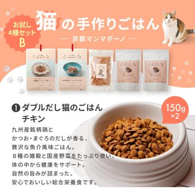 ふるさと納税 京都市 【MANMA BUONO】猫の手作りごはん お試しBセット4種|ペットフード 有名 人気ペットフード |  | 03