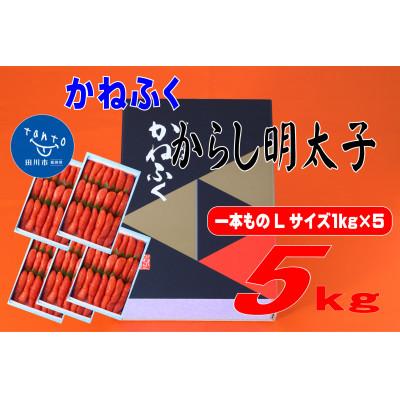 ふるさと納税 添田町 かねふく 5kg(1kg×5)辛子明太子 Lサイズ(1本物)(添田町)