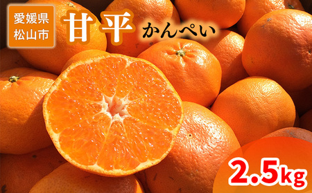 ＜ご家庭用＞1月下旬から発送 甘平 2.5kg （ 愛媛 みかん 先行予約 蜜柑 柑橘 果物 くだもの フルーツ お取り寄せ グルメ 期間限定 数量限定 人気 おすすめ 愛媛県 松山市 ）【SU011】