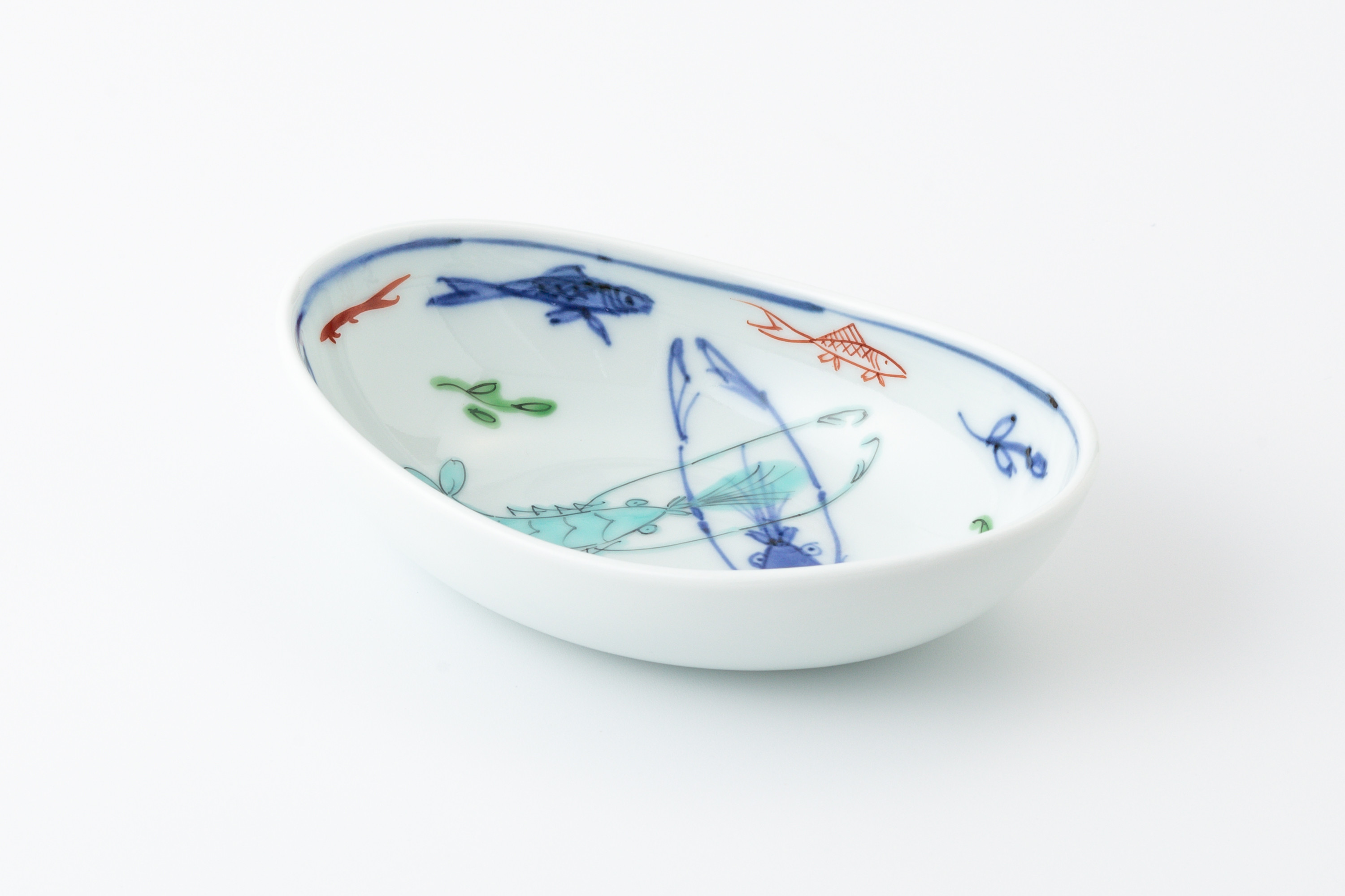 
                  有田焼　双海老三日月鉢(小) 渓山窯
                