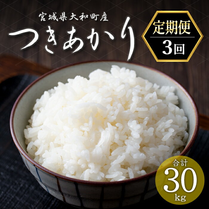 【ふるさと納税】＜令和7年産＞＜3か月定期便＞つきあかり 合計30kg (10kg×3回) お米 おこめ 米 コメ 白米 ご飯 ごはん おにぎり お弁当 頒布会【赤間農業開発株式会社】ta464・ta465