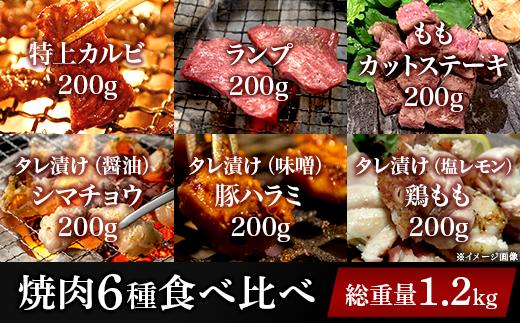 
76-A1A焼肉6種食べ比べセット 6種×200g（総重量1.2kg）
