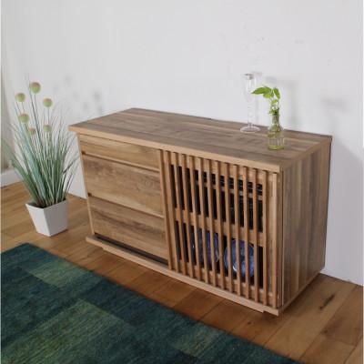 ふるさと納税 大川市 FUGA キャビネット サイドボード 幅120cm ウォールナット/タモ |  | 03