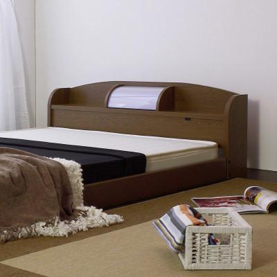 ふるさと納税 知立市 【組立付き】190セミシングルベッド(ブラウン)ボンネルコイルマットレス付(1414)