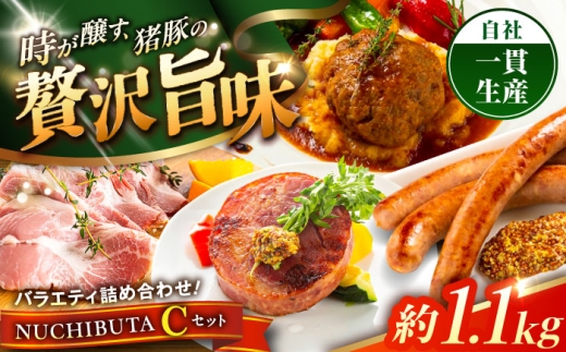 豚肉  『NUCHIBUTA Cセット』 豚肉 ポークステーキ ハンバーグ ソーセージ ベーコン ハム ステーキ Steak そーせーじ Sausage はんばーぐ Hamburg べーこん bacon はむ Ham 豚にく 肉 にく お肉 おにく ぶたにく 詰め合わせ お取り寄せ 国産 ギフト 冷凍 沖縄市 / DELICATESSEN NUCHIBUTA[BCAR005]