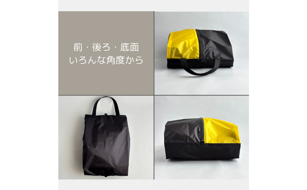 【Lサイズ・黄色】軽量ナイロン登山靴ケース　　シューズケース　着替えポーチ　旅行用　アウトドア　ショートブーツ