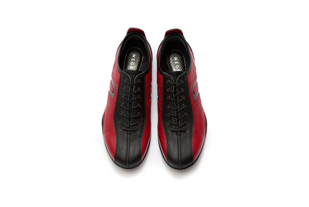 NEGRONI(ネグローニ) ドライビングシューズ イデアコルサ ネグローニレザー&カーボンファイバー（カラー：レッド、サイズ：24.0cm）【041-002-4-1】
