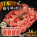 【ふるさと納税】長崎和牛 切り落とし肉 1.6kg / 牛肉 切り落とし 切落し きりおとし すき焼き すきやき しゃぶしゃぶ 小分け / 大村市 / おおむら夢ファームシュシュ[ACAA145]