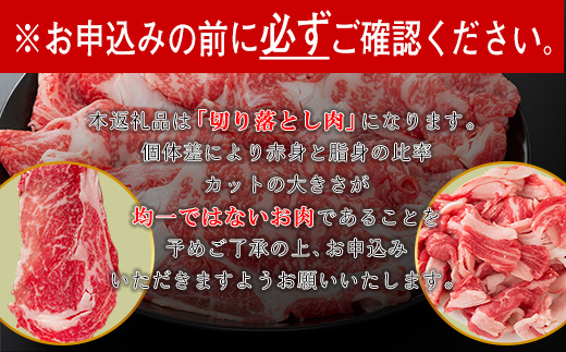 黒毛和牛 切り落とし 1.5kg ( 500g × 3パック ) 昆布出汁仕上げ SF067-1