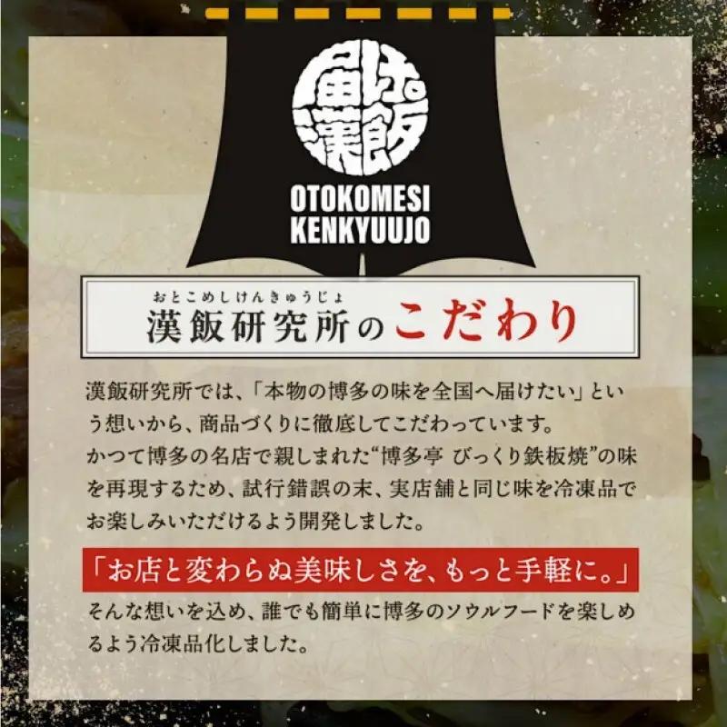 定期便 3回 福岡のソウルフード びっくり鉄板焼 2食セット