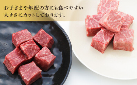 【希少部位ヒレ入り】特選赤身サイコロセット(ヒレ・モモ) 計360g(120g×3パック)【肉のあいかわ】[QAA001]