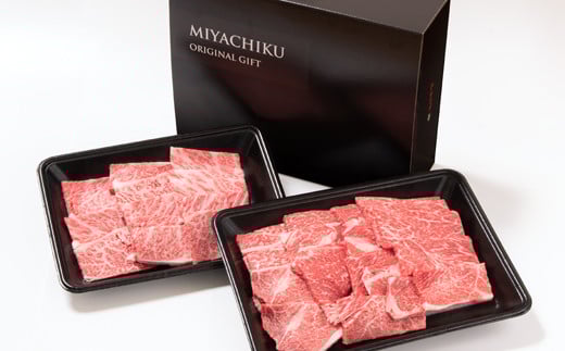 【最速便】【畜産農家応援】宮崎牛 赤身＆肩ロース 食べ比べ焼肉セット１kg  （500g ×2）4等級以上 ミヤチク 内閣総理大臣賞4連覇 ＜1.7-40＞【10月1日より寄附金額見直し】牛肉 赤身 