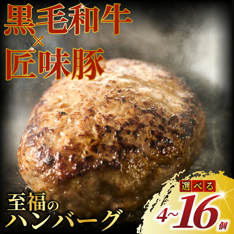【ふるさと納税】 黒毛和牛 × 匠味豚 至福 の ハンバーグ ( 150g × 4個~16個 セット ) ソース付き 冷凍 ブランド ポーク ぶた 千葉県産 豚肉 牛肉 ぎゅうにく 牛 豚 ぎゅう 国産 国産豚 ブランド豚 ポーク ビーフ beef niku buta gyu プラスミー合同会社 神奈川 湘南 藤沢