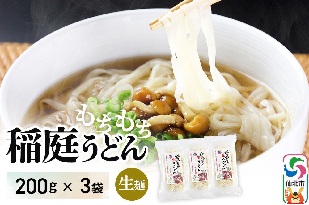 稲庭古来堂 稲庭古来生うどん 200g×3パック 伝統製法認定 稲庭うどん 稲庭古来うどん [生麺 なまめん 生めん 細麺 無添加 モチモチ ツルツル もちもち つるつる ご当地 お取り寄せ 手綯 てない 稲庭饂飩]|02_ikd-250301
