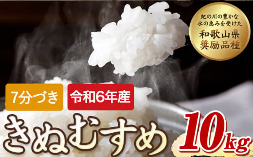 令和6年産 キヌムスメ 10kg 7分づき米 5kg×2 前田農園 《10月末-翌年1月末頃出荷(土日祝除く)》和歌山県 紀の川市 米 白米 きぬむすめ 和歌山県奨励品種 7分付き 