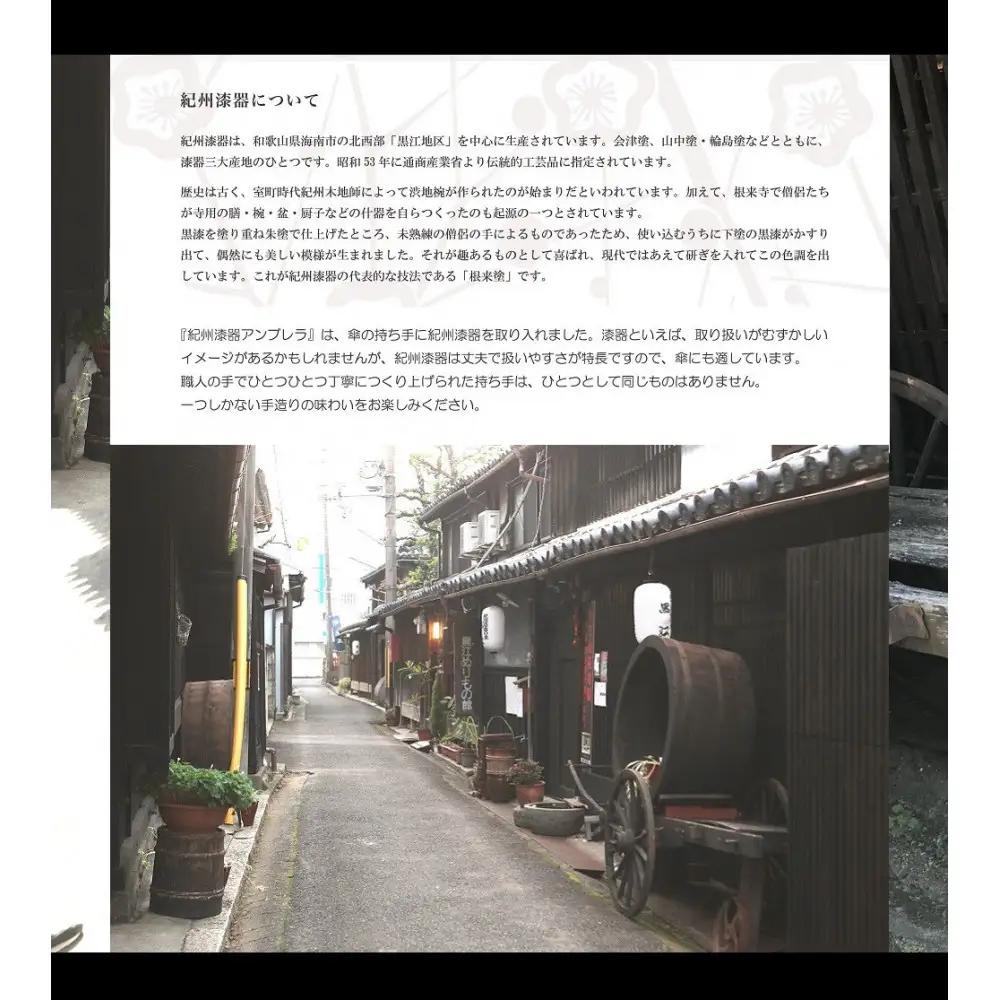 ［ふるさと納税］anon 市松模様 晴雨兼用傘 根来塗り 黒コーティング加工 紀州漆器アンブレラ 和柄 日傘  UVカット率100％ UPF50+ 折りたたみ傘 ギフト箱入り