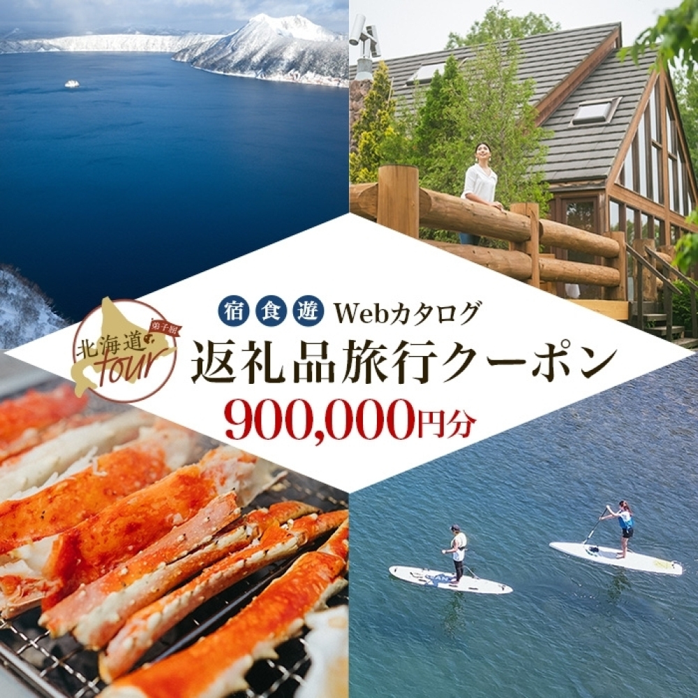 【北海道ツアー】996. 後から選べる旅行Webカタログで使える！ 北海道弟子屈町 旅行クーポン（900、000円分） 旅行券 宿泊券 飲食券 体験サービス券 3000000円