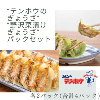 ふるさと納税 諏訪市 テンホウのぎょうざ12粒入り2パック/野沢菜漬けぎょうざ12粒入り2パック[冷凍]