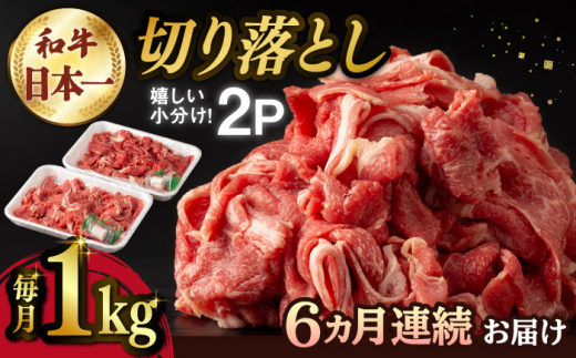 
【6回定期便】【日本一の和牛】牛肉 切り落とし 長崎和牛（1kg/回）【肉のマルシン】 [FG27] 肉 牛肉 赤身 小分け しゃぶしゃぶ すき焼き 定期便
