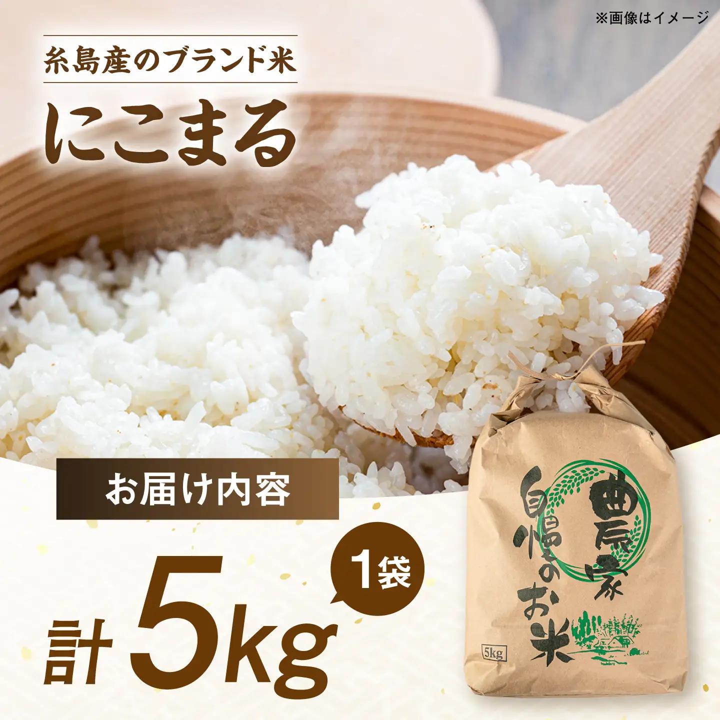 【令和7年産】にこまる  白米 5kg  [AGR001] 