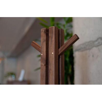 ふるさと納税 交野市 北欧調の木製ポールハンガー160cm(ウォールナット材)コートやカバン、帽子をオシャレに掛けられる♪ |  | 01