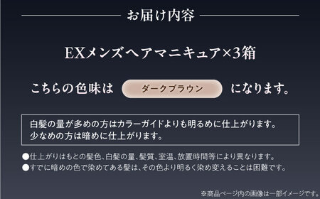 ダリヤ サロンドプロ EXメンズヘアマニキュア（白髪用） 3箱セット【ダークブラウン】 / 稲沢市 / 日興商事株式会社 [BMBK006-01]
