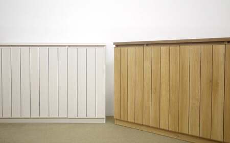 160 サイドボード ミュール 選べる2色（WH色／NA色） 家具 収納 棚 収納棚 リビング ダイニング 4枚扉 幅160cm×奥行き40cm×高さ85cm 柳川市 