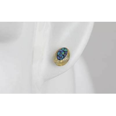 ふるさと納税 京都市 【嵯峩螺鈿野村】アンバー フラグメントピアス|京都 老舗 伝統工芸 漆器 ジュエリー |  | 02