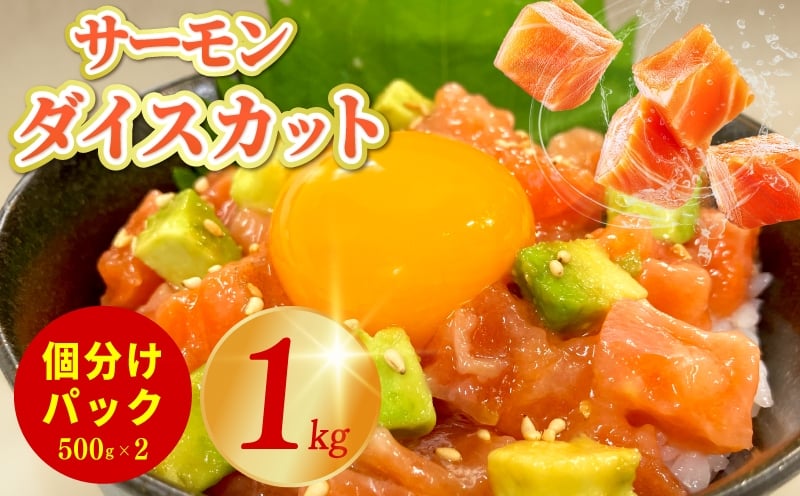 
                  サーモン ダイスカット 合計1kg 【小分け 500g×2P 海鮮丼 人気 オススメ 小分け 冷凍 簡単調理 一人暮らし 東洋冷蔵】
                