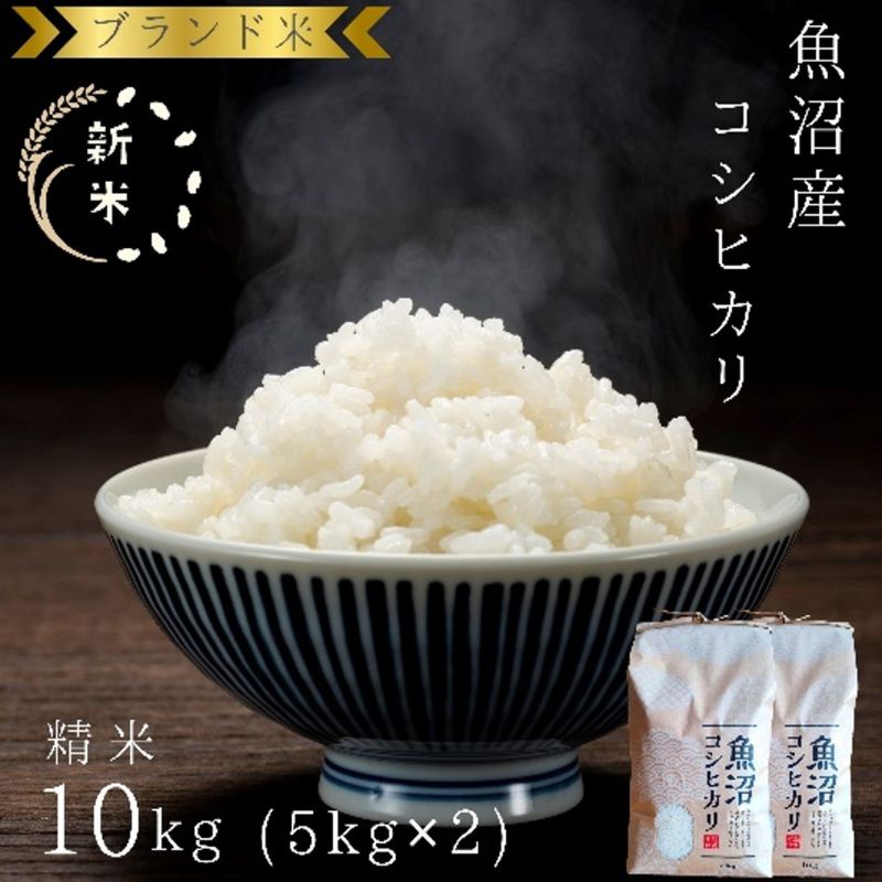 【ふるさと納税】令和7年産 ブランド米 魚沼産コシヒカリ 精米 10kg（5kg×2袋） 米 コメ こめ お米 おこめ 白米 こしひかり 新潟県産 人気 お取り寄せ　お届け：寄附入金確認後、随時発送