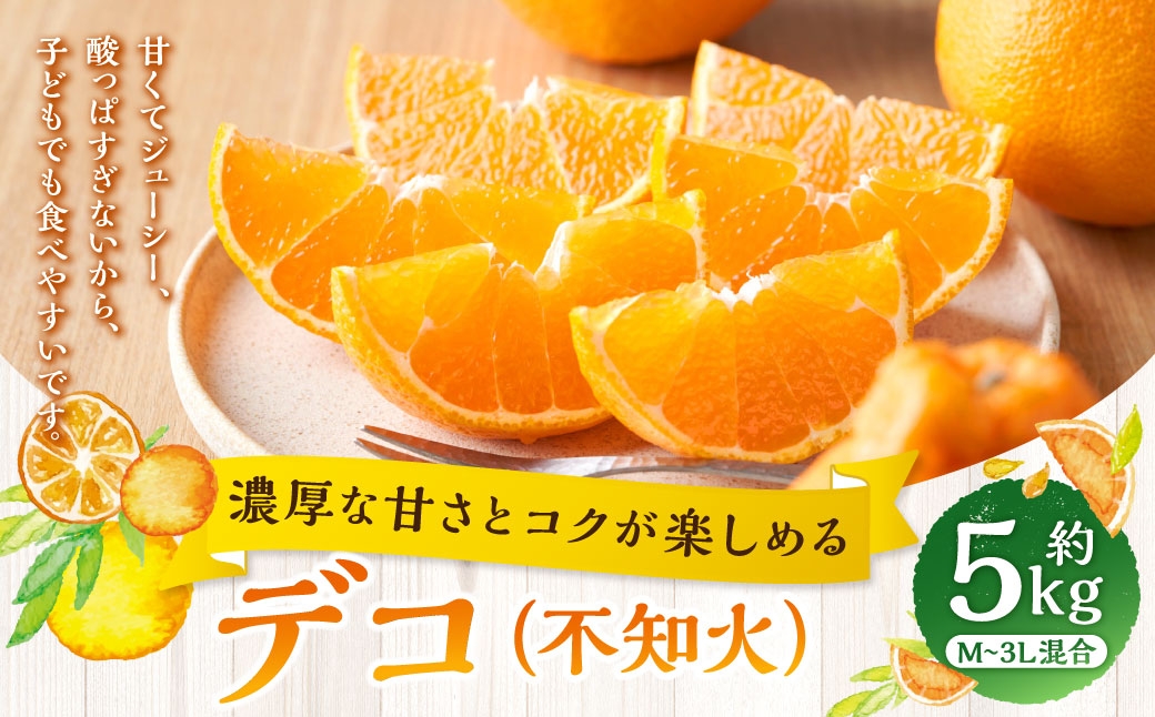 
                  【 濃厚な甘さとコクが楽しめる 】 デコ （ 不知火 ） 約5kg みかん ミカン 柑橘 柑橘類 柑橘系 くだもの 果物 フルーツ 果実 果汁 果肉 国産 愛媛県産 【 2027年1月上旬～4月下旬発送予定 】 ( 1050 )
                