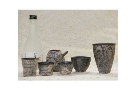 皆空窯　氷裂ぐい飲みC[[045-14]