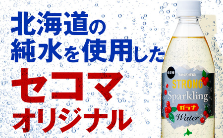 【定期便3ヵ月】セコマ ガラナ 強炭酸水 500ml 24本 1ケース 北海道 千歳製造 飲料 炭酸 ペットボトル