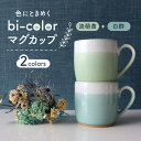 【ふるさと納税】【美濃焼】bi-color マグカップ 2色セット (淡萌黄・白群)【山二製陶所】≪土岐市≫ 食器 コーヒーカップ ティーカップ [MDA008]