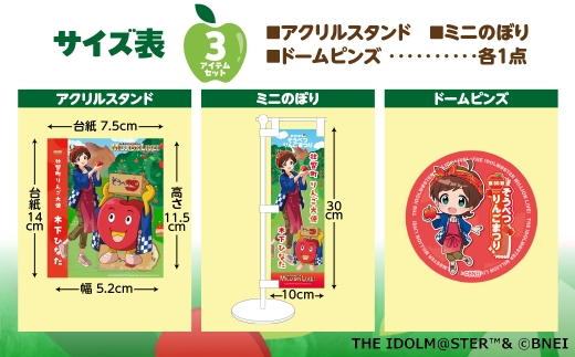 壮瞥町りんご大使2026「木下ひなた」りんごまつりグッズ３アイテムセット SBTAL014