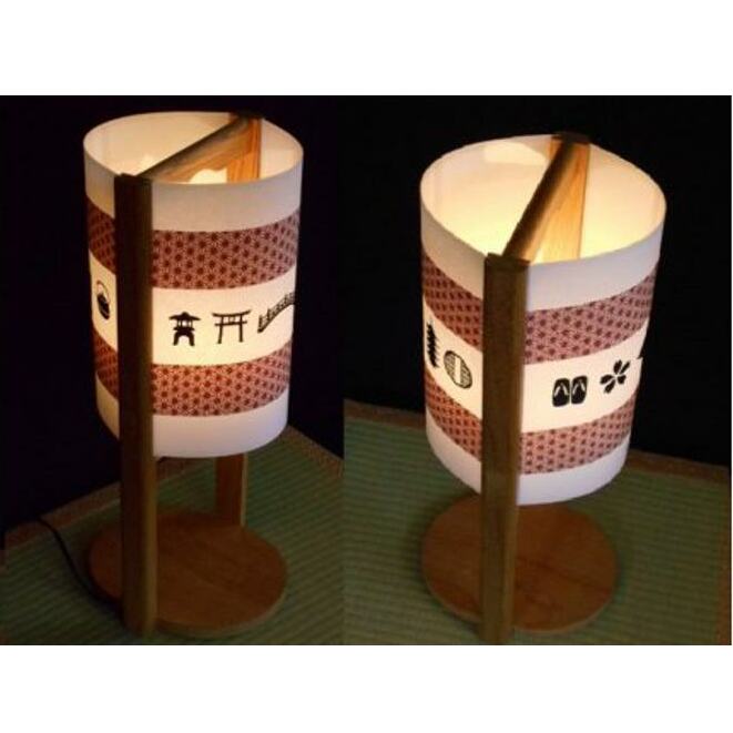 着物生地で作ったおしゃれな行灯（あんどん） 日本の文化 030D060_イメージ2