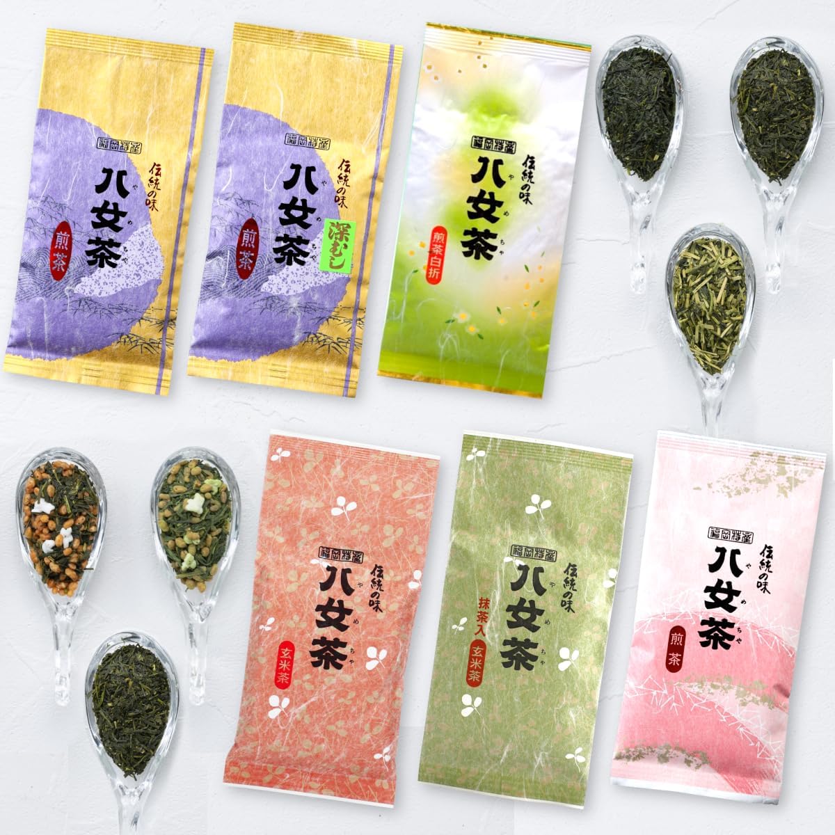 【ふるさと納税】八女茶100％ お茶の世界を楽しむ！6種の茶葉飲み比べセット 100g×6袋＜岩崎園製茶＞ 茶 日本茶 お茶 煎茶 緑茶 茶葉 八女茶 飲み比べ 福岡県 八女市