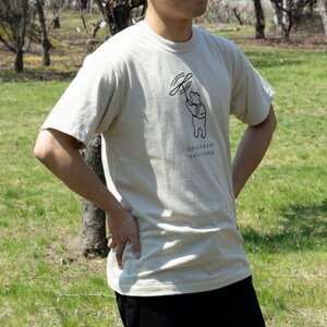 「知床トコさん」×久米繊維　コットンTシャツ　竹とんぼ柄　Lサイズ　半袖【配送不可地域：離島・沖縄県】【1634769】