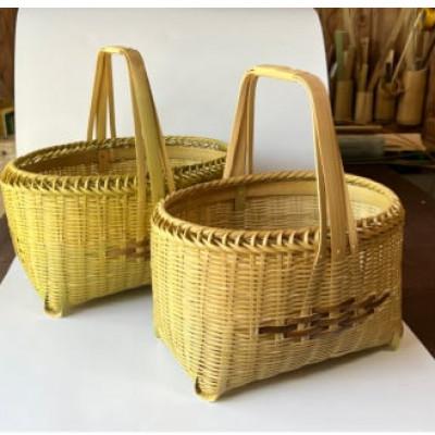 ふるさと納税 綾町 三行竹細工の竹籠(大) |  | 02